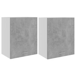Szafki wiszące, 2 szt., szarość betonu, 50x31x60 cm