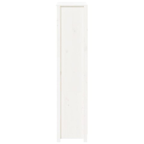 Szafka, biała, 80x35x154 cm, lite drewno sosnowe
