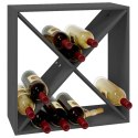 Szafka na wino, szara, 62x25x62 cm, lite drewno sosnowe