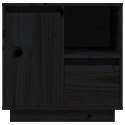 Szafki nocne, 2 szt., czarne, 50x34x50 cm, lite drewno sosnowe