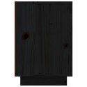Szafki nocne, 2 szt., czarne, 50x34x50 cm, lite drewno sosnowe