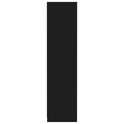 Szafa, czarna, 50x50x200 cm, płyta wiórowa