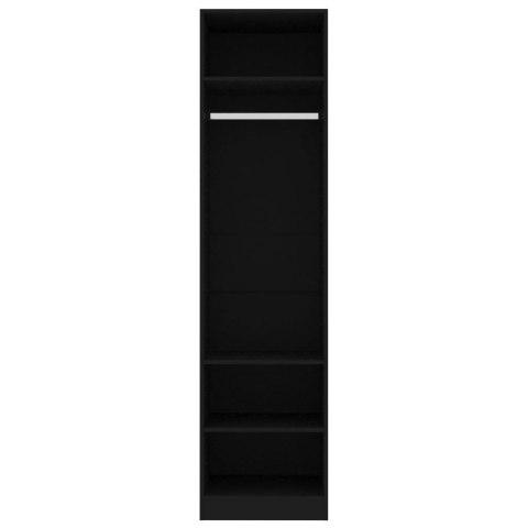 Szafa, czarna, 50x50x200 cm, płyta wiórowa