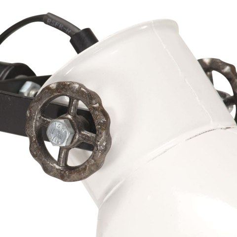 Lampa podłogowa z 2 kloszami, biała, E27, żeliwo