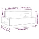 Stolik kawowy, czarny, 80x55x40,5 cm, lite drewno sosnowe