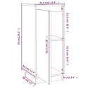 Szafki, 2 szt., szare, 31,5 x 34 x 75 cm, lite drewno sosnowe