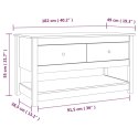 Stolik kawowy, szary, 102x49x55 cm, lite drewno sosnowe