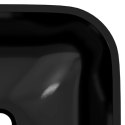 Szklana umywalka, 42x42x14 cm, czarna