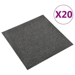 Podłogowe płytki dywanowe, 20 szt., 5 m², 50x50 cm, antracytowe