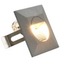 Lampy ścienne zewnętrzne LED, 6 szt., 5 W, srebrne, kwadratowe