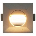 Lampy ścienne zewnętrzne LED, 6 szt., 5 W, srebrne, kwadratowe