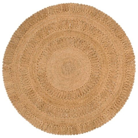 Ręcznie pleciony dywan z juty, 150 cm, okrągły