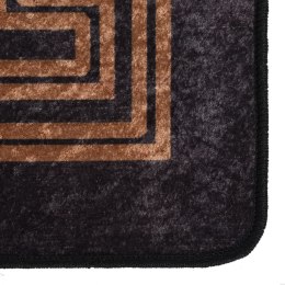 Dywan z możliwością prania, 190x300 cm, czarno-złoty