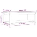 Stolik kawowy, szary, 110x55x45 cm, lite drewno sosnowe