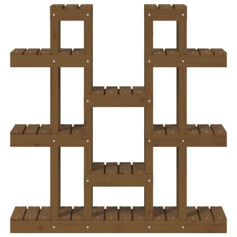 Kwietnik, miodowy brąz, 104,5x25x109,5 cm, lite drewno sosnowe