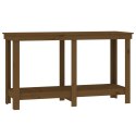 Stół roboczy, miodowy brąz, 140x50x80 cm, drewno sosnowe