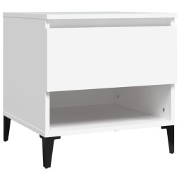 Stolik boczny, biały, 50x46x50 cm, materiał drewnopochodny