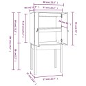 Szafka, 60x40x120 cm, lite drewno sosnowe