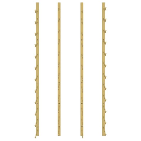 Uchwyty ścienne na 24 butelki wina, 2 szt., złote, żelazne