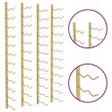 Uchwyty ścienne na 24 butelki wina, 2 szt., złote, żelazne