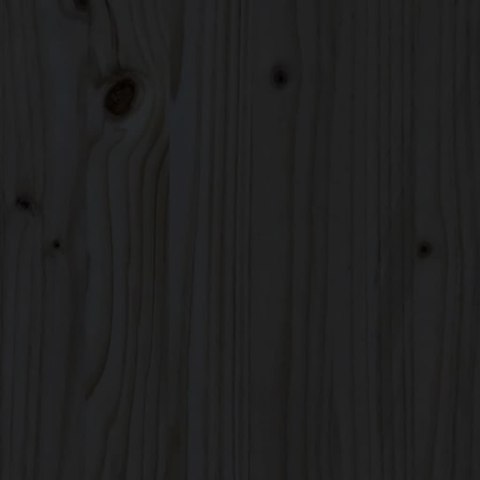 Szafka, czarna, 80x35x154 cm, lite drewno sosnowe