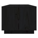 Stolik kawowy, czarny, 110x50x40 cm, lite drewno sosnowe