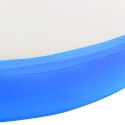 Mata gimnastyczna z pompką, 100x100x10 cm, PVC, niebieska