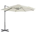 Parasol wiszący z aluminiowym słupkiem, 300 cm, piaskowy