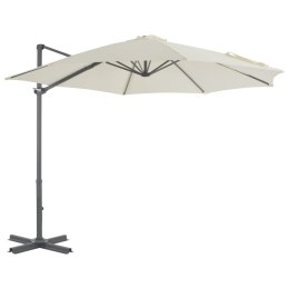 Parasol wiszący z aluminiowym słupkiem, 300 cm, piaskowy