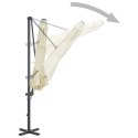 Parasol wiszący z aluminiowym słupkiem, 300 cm, piaskowy