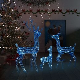 Świąteczne renifery, akrylowe, 300 niebieskich diod LED
