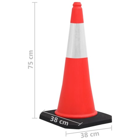Odblaskowe pachołki drogowe, 4 szt., ciężkie podstawy, 75 cm Odblaskowe pachołki drogowe, 4 szt., ciężkie podstawy, 75 cm