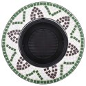 Palenisko z mozaiką, zielone, 68 cm, ceramika
