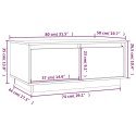 Stolik kawowy, 80x50x35 cm, lite drewno sosnowe