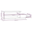 Stolik kawowy, szary, 120x50x40,5 cm, lite drewno sosnowe