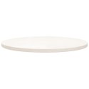 Blat stołu, biały, Ø70x2,5 cm, lite drewno sosnowe