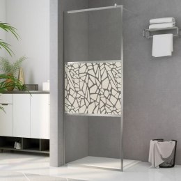 Ścianka prysznicowa, szkło ESG, wzór w kamienie, 115 x 195 cm