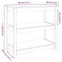 Stolik konsolowy, szary, 80x40x74 cm, lite drewno sosnowe