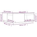 Stolik kawowy, 100x101x40,5 cm, lite drewno sosnowe