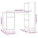 Biurko, czarne, 110x53x117 cm, lite drewno sosnowe