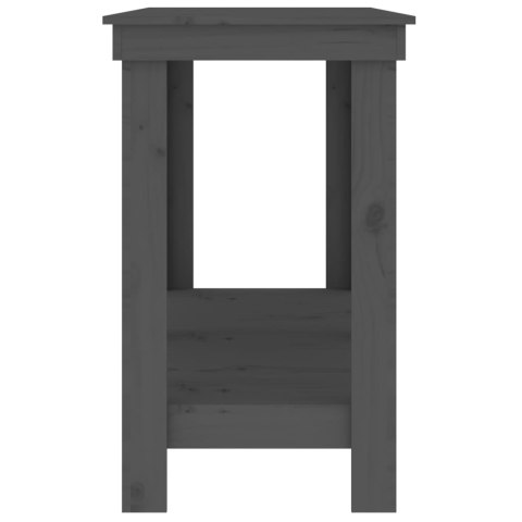 Stół roboczy, szary, 140x50x80 cm, lite drewno sosnowe