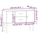 Szafka, 110x40x78 cm, lite drewno sosnowe