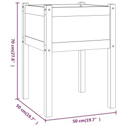 Donice ogrodowe, 2 szt., 50x50x70 cm, lite drewno sosnowe