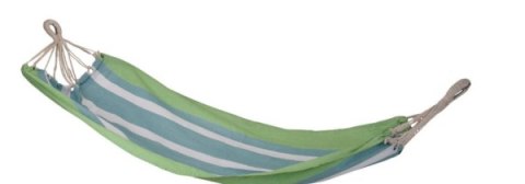 Hamak ogrodowy kolorowe pasy zielony 220cm