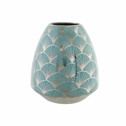 Wazon DKD Home Decor Porcelana Turkusowy Orientalny Chromowanie 16 x 16 x 18 cm