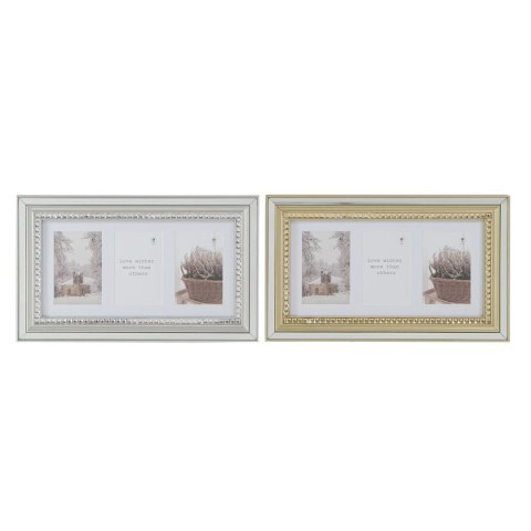 Ramka na Zdjęcia DKD Home Decor Luxury Szkło polistyrenu Złoty Srebrzysty Tradycyjny 46,5 x 2 x 28,5 cm (2 Sztuk)