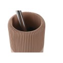 Szczotka toaletowa DKD Home Decor 11 X 11 X 36,5 CM Cement Terakota Stal nierdzewna