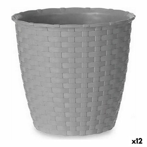 Doniczka Stefanplast Szary Plastikowy 14 x 13 x 14 cm (12 Sztuk)