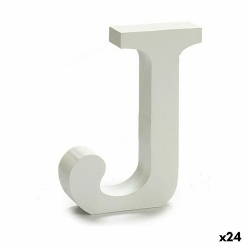 Litera J (24 Sztuk) Biały Drewno 2 x 11 cm