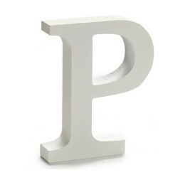 Litera P Drewno Biały (2 x 16 x 14,5 cm) (24 Sztuk)